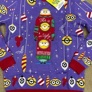 Minions Purple Crewneck Sweater